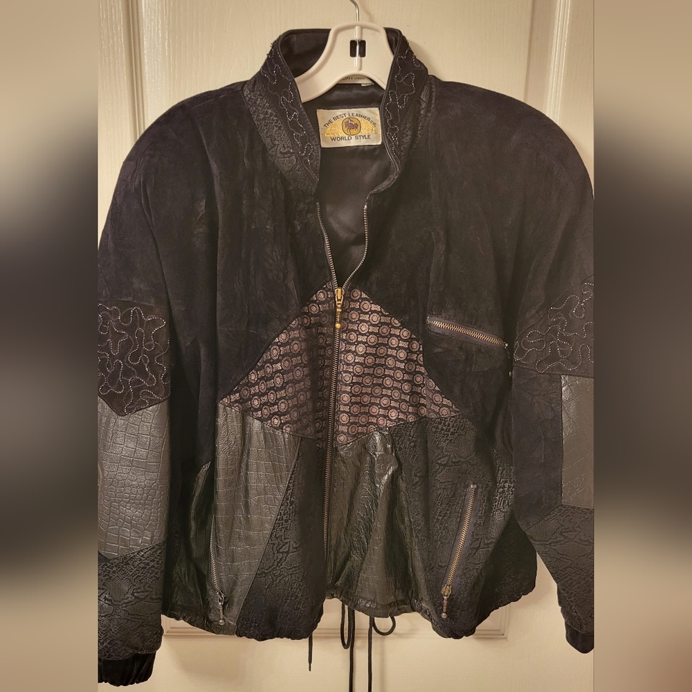 Leather patchwork jacket - Picture 7 of 7